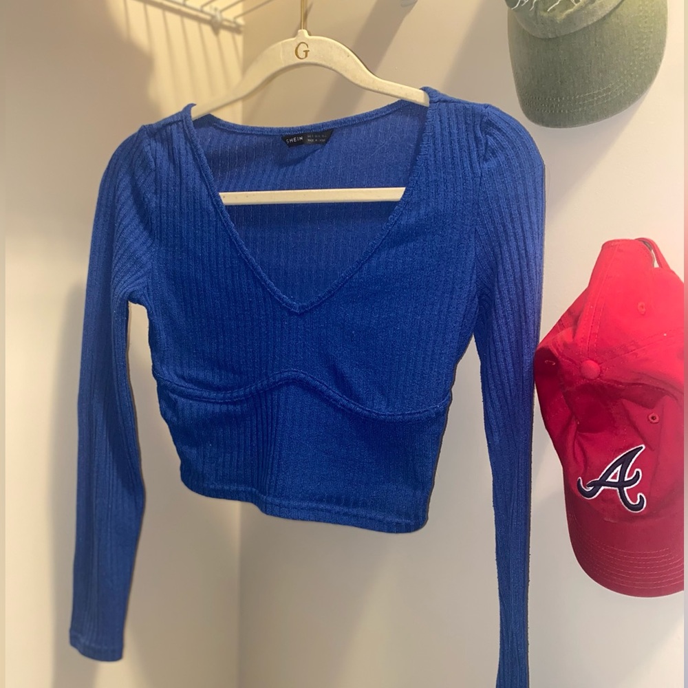 Long sleeve blue shirt
